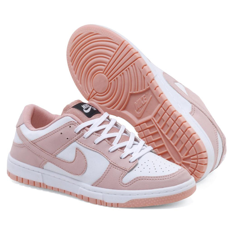 Kit Tenis Nike Dunk Low Rosa Cinza Branco